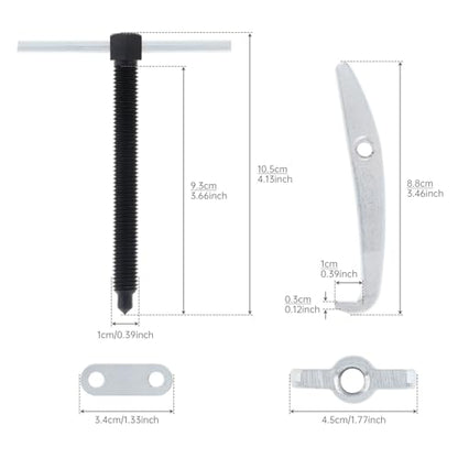 ChgImposs 2.5 Inch 2-Jaw Gear Puller, High Carbon Steel Heavy-Duty Bearing & Pulley Remover, Adjustable 10-65mm Jaw Spread, 1.5T Capacity - size: 10-65mm