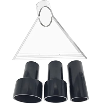 TunaMax Universal Work with All Shop Vacs Extractor Attachment with 1-1/4" & 1-7/8" & 2-1/2" Three Adapters for Upholstery & Carpet Cleaning & Auto Detailing, Large 7-1/2" Width Clear Head - size: Large