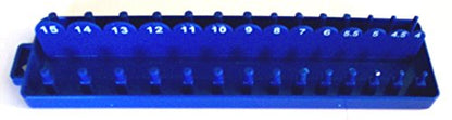 168pc Socket Holder Tool Tray Socket Tray Rack Rail Holders Black/Blue Deep Shallow