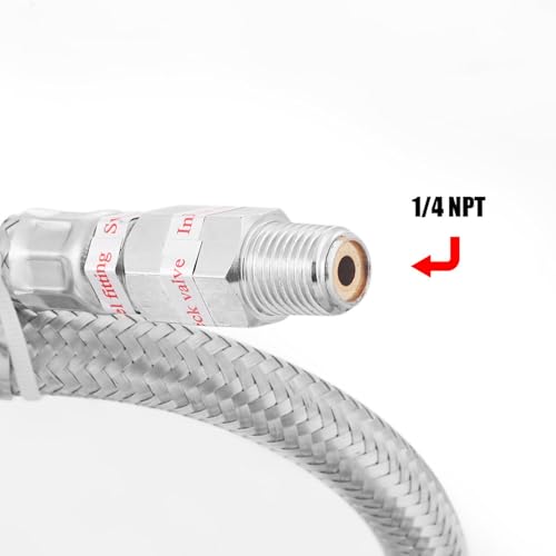 200PSI Air Ride Suspension Compressor with 1/4 NPT Hose Kit,Heavy Duty 12V 480C Air Compressor Pump for Train Horn & Air Bag Suspension, Chrome Silver Fit for Truck & Car