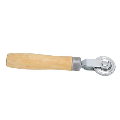 6mm Tire Patch Roller 1 1/2in Tire Repair Roller Wood Handle Tool with Gear Teeth for Cars Motorcycles