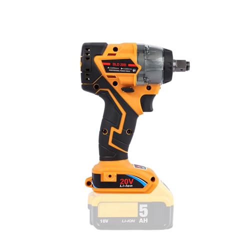 20V 1/2 inch cordless impact wrench-brushless, 350 ft-lbs maximum torque, 4-speed adjustment, automatic start and stop.(Host only/Without battery). - size: 1/2 400Nm