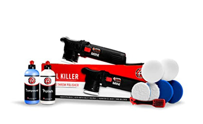 Adam's Polishes Swirl Killer 12mm Polisher - Orbital Polishing Paint Correcting Buffer Tool - Car Scratch Remover - Use Post Car Wash Clay Bar & Pre Wax or Ceramic Coating - style: Basic Kit