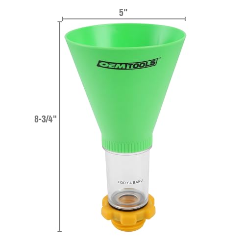 OEMTOOLS 87023 Subaru Oil Funnel, No Spill Oil Funnel Kit, Transparent Chamber, Plastic, Fits Subaru Engines, Funnels for Automotive Use - size: Funnel for Subaru