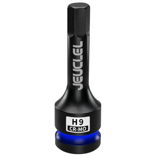 9mm Hex Impact Bit Socket, H9 1/2" Drive Allen Socket, Cr-Mo Steel | 3-Inch, Lengthen Hex Screwdriver Adapter for Electric Ratchet Wrenches Fastening Screws, Socket Wrench, Head Drill - size: 1PC | H9 9MM
