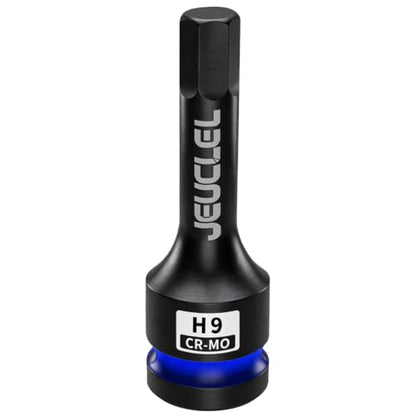 9mm Hex Impact Bit Socket, H9 1/2" Drive Allen Socket, Cr-Mo Steel | 3-Inch, Lengthen Hex Screwdriver Adapter for Electric Ratchet Wrenches Fastening Screws, Socket Wrench, Head Drill - size: 1PC | H9 9MM
