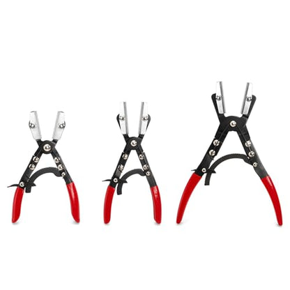 Yarlung 3 Pack Hose Pinch Off Pliers Set, 8/10/12 Inch Metal Steel Hose Clamp Plier, Automatic Locking Ratcheting Pliers for Automotive Coolant Line, Radiator, Fuel Hose
