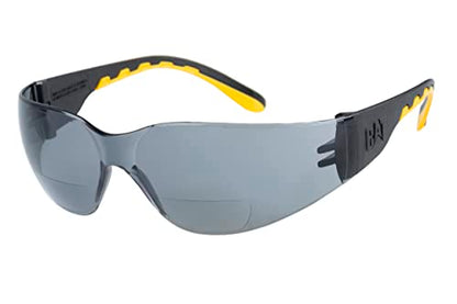 CAT TRACK Safety Glasses with Bifocal Readers, Clear or Smoke Lens, Anti-Fog, +1.0, +1.5, +2.0, +2.5, +3.0 Diopters - color: Smoke, size: +1.5 Diopter
