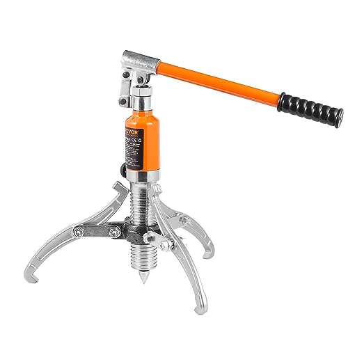 VEVOR Hydraulic Gear Puller, 5 Ton Max Capacity Wheel Bearing Pulling Separator, 2 or 3 Jaws Puller, Vertically and Horizontally, 8" Jaw Hydraulic Puller with Case for Pulling Hubs - style: 5 Ton