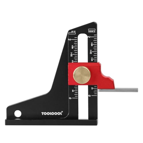 TOOLCOOL Height Gauge Depth Gauge Woodworking Tool Setting Gauge Setup Blocks for Table Saw Router Table Drill Press Bandsaw - Imperial - color: Imperial