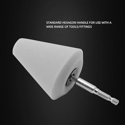SPTA Polishing Cone, Car Wheel Hub Drill Buffing Sponge Pads Kit, Polishing Ball (T40 Light Cut & Fnish Polishing Cone) - color: T40 Light Cut & Fnish Polishing Cone