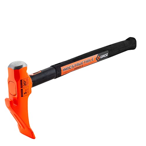Groz 5 lb Tire Bead Breaker Hammer with 20-Inch Indestructible Spring Steel Handle, 3-in-1 Wedge Head for Passenger and Light Truck Tire Service, Rubber Anti-Vibration Grip (34750) - size: 5 lbs