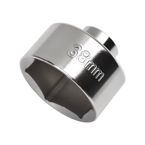 38mm Oil Filter Socket Wrench: 6-Point Design, 1/2 Inch & 3/8" Drive, Axle Nut/Oil Filter Removal Tool, Low Profile for Efficient Tight-Area Removal, Fits VW/Mercedes/Ford/Nissan/Dodge/Hyundai/GM - size: 38MM