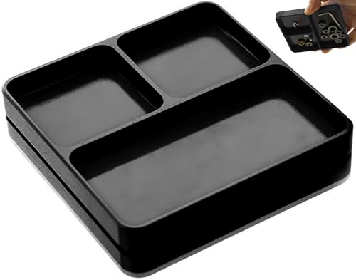Magnetic Tool Tray Organizer, Small Tray for Electronic Repair Screws, Magnet Toolboxes Small Parts Holder for Organization, Storage Tool for Screw, Nuts and Bolts, Socket, Pin, RC Car Drone Phone - color: Black
