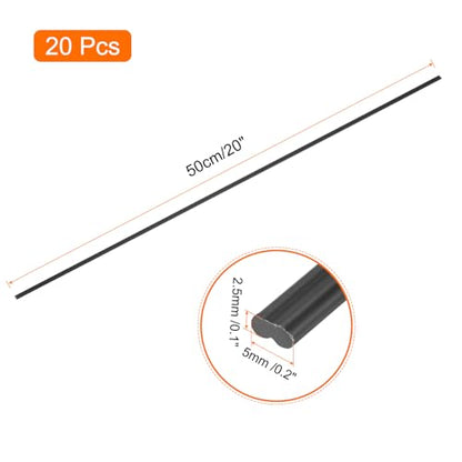 MECCANIXITY 20pcs 20 Inch Plastic Welding Rods ABS Welding Strips Welder Rods for Plastic Welder, Car Bumper, Kayak Repair, Black - color: Black, size: 20 Inch