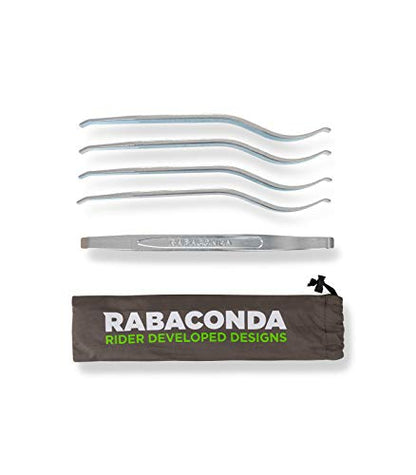 Rabaconda Motorcycle Pro Tire Iron Set - Premium Tire Changing Tools: 5 PCS Tire Spoons Tire Irons