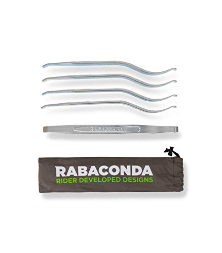 Rabaconda Motorcycle Pro Tire Iron Set - Premium Tire Changing Tools: 5 PCS Tire Spoons Tire Irons