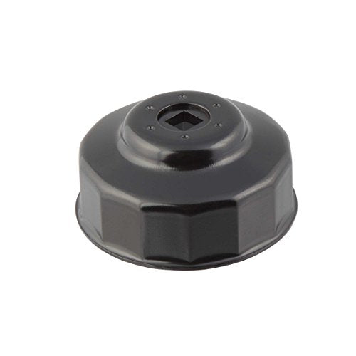Steelman Low Profile Oil Filter Cap Wrench Socket 76mm x 14 Flute, 3/8-inch Drive, Heavy Duty Chrome Vanadium Steel - size: 76 Millimeter x 14 Flute