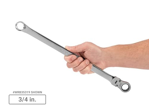 TEKTON Long Fixed/Flex Head Ratcheting Box End Wrench Set | WRB95002 - size: 15-Piece (1/4-1-Inch), style: No Organization