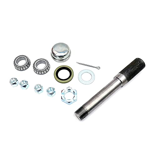 Pair Trailer Hub Assembly Kit,4-Bolt on 4" Circle,Fit 2,000 lbs axles,Includes (2) 1" Straight Spindle and Bearings - size: GL4854C*2