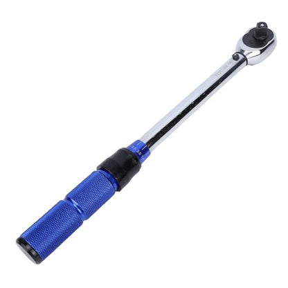 Walfront Torque Wrench, Cr V 3 8in Drive Torsion Wrench 5 to 60Nm 72 Tooth Bidirectional Click Adjustment with Non Slip Handle for Bike Motorcycle Car Maintenance