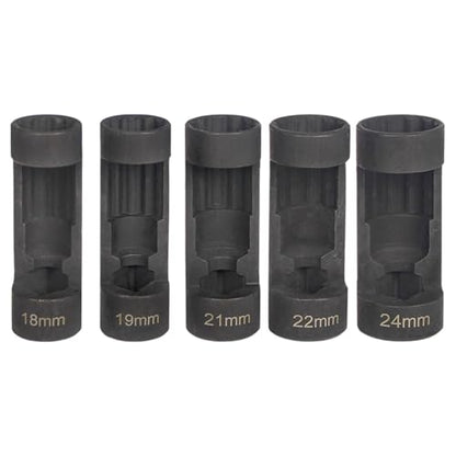 Shock Absorber Removal Strut Socket Set Suspension Nut Socket Kit Made from Steel Useful for Strut Nut Disassembly Suitable for Car Repair DIY, 5 Pieces - color: 5 Pieces