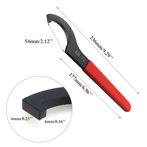 PRO BAT Universal Motorcycle Shock Absorber Spanner Wrench Hook Pin Spanner Wrench Shocker Shokie Adjusting Tools C Spanner for Pit Quad Dirt Bike ATV 68-72 - size: 68-72