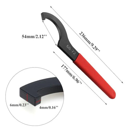 PRO BAT Universal Motorcycle Shock Absorber Spanner Wrench Hook Pin Spanner Wrench Shocker Shokie Adjusting Tools C Spanner for Pit Quad Dirt Bike ATV 68-72 - size: 68-72