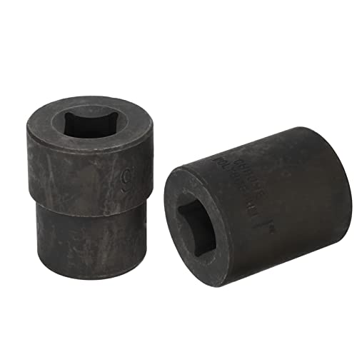 2 Piece Emergency Wheel Lug Nut Removal Set 19 26mm 2 Inch Drive Lug Nut Extractor Tool Kit with Reverse Thread Design for Hand and Tools Fit for Car Truck SUV Wheel Lock Removal
