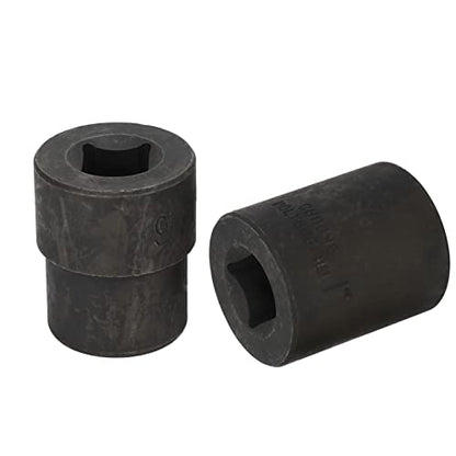 2 Piece Emergency Wheel Lug Nut Removal Set 19 26mm 2 Inch Drive Lug Nut Extractor Tool Kit with Reverse Thread Design for Hand and Tools Fit for Car Truck SUV Wheel Lock Removal