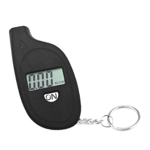 Digital Tire Pressure Gauge, 5-150PSI 4 Unit Settings Car Tire Pressure Monitor with Keychain & LCD Display, High Accuracy Auto Digital Tires Gauge for Car, Truck, Motorcycle (Black) - color: Black