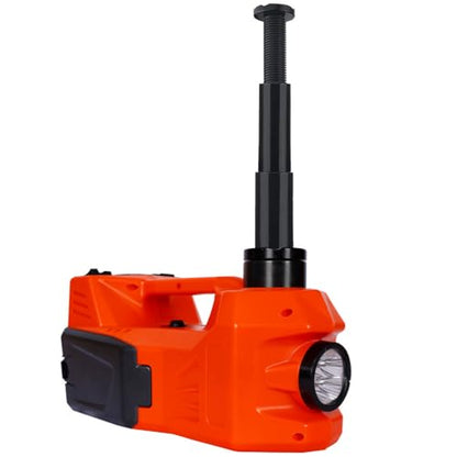 5-Ton 12V Electric Car Jack and Hydraulic Floor Jack Kit with 1/2" Electric Impact Wrench, LED Light, Carry Case, Red Reflector Triangle, Portable Auto Lift for Sedans, SUVs, MPVs, and Trucks