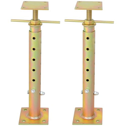 2PCS House Floor Jacks for Leveling,19"-36" Adjustable Screw House Jack Post Pole for Lifting, Heavy Duty Steel Telescoping Jacks Post for Beam Roof Joists Leveling, Crawlspace and Basement Support - style: 2PCS