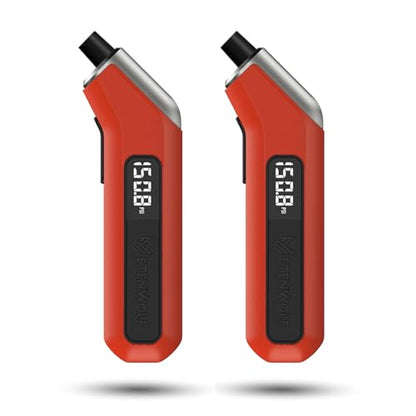ETENWOLF Digital Tire Pressure Gauge 2 Pack, Industrial Tire Gauge 3-200 PSI, Calibrated to ANSI B40.7 Grade 2A(Plus-Minus 0.5%), Air Pressure Gauge with Replaceable AAA Batteries (Vivid Orange) | with Replaceable AAA Batteries, Industrial Tire Gauge Cali