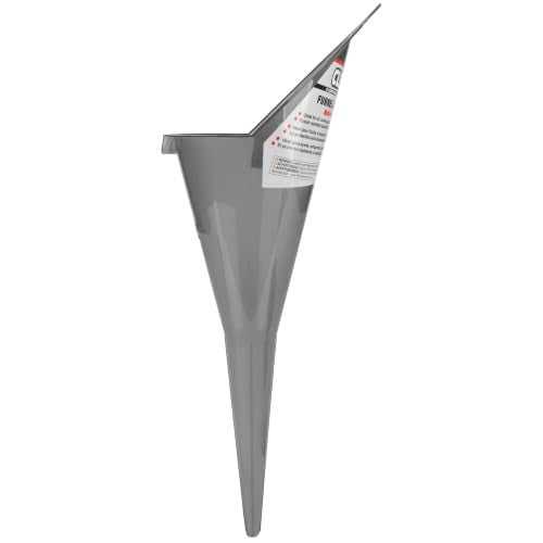Performance Tool W4058 Clear View XL Long-Reach Funnel, 1.5 Pint, Splash Guard, Bottle Rest, Oil, Transmission Fluid, Coolant, Gear Oil, Automotive Funnel, Gray