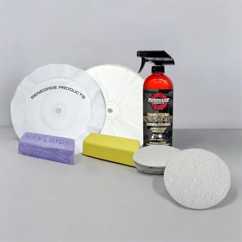Renegade Products Mo’ Money Gold Standard Bundle | Complete Aluminum & Stainless Steel Polishing Kit with Buffing Wheels, Compounds, Q16 Spray Polish & Sanding Discs | High-Luster Mirror Shine System