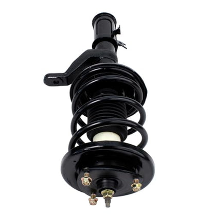Detroit Axle - 1.7L 4pc Front Strut Sway Bar for 2003-2005 Honda Civic, Strut w/Coil Spring Stabilizer Sway Bars 2003 2004 2005 Replacement Suspension Kit Quick Install Ready Struts Shocks Assembly - size: 4QS2400017/Sway Kit