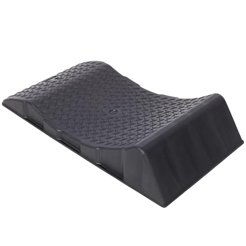 2 Pack Tire Saver Ramps for Cars, SUVs, RVs - Anti-Slip Hard Plastic Tire Cradle for Long-Term Storage, Interlocking Flat Spot Prevention Wheel Support, 22.8"x11.8" Black (2)