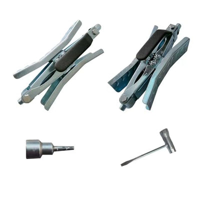 Camper Wheel Chock, Heavy Duty Rotatable X Shaped Stabilizer for RV Trailer (Drill Adjusted), 2 Sets of Tire Lock Chocks (Patented)