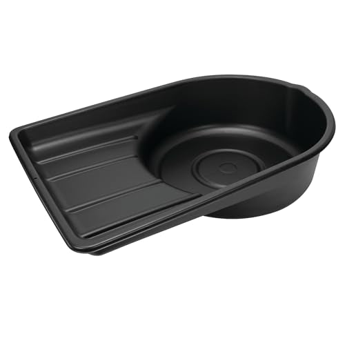 Performance Tool W4072 Black Extra Large Portable 7.5 Gallon Oil Drain Pan, (28.4 L) - style: 7.5 Gallon Plastic Oil Drain Pan