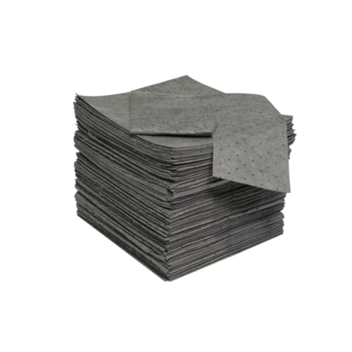 Spilfyter Universal Light Duty Absorbent Pads, 16" x 18", 200 Count | Single Ply, For Quick Tasks, Ideal for Fast Cleanup for Small Spills, SFG-70