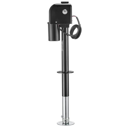 VEVOR Electric Trailer Jack, 7500 lbs Capacity, Electric Power Tongue Jack with Waterproof Protective Cover & LED Light for Travel Trailer, Camper, RV, 9.84-33.85 in Lift, 12V DC with Wiring, Black - size: 7500 lbs