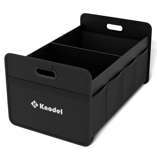 K KNODEL Car Trunk Organizer, Foldable Organizer for Car, Automotive Consoles & Organizers, Storage with Reinforced Handles (Small, Black) - color: Black, size: Small