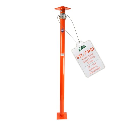 ELLIS Heavy-Duty Adjustable Steel Shore - Basement House Jack for Floor Leveling, Foundation, Beams & Concrete Bracing - 30,000 lb Capacity, 79"-104" Adjustable Support - size: 79" - 104" Adj. Safe Load Capacity (30,000 lb)