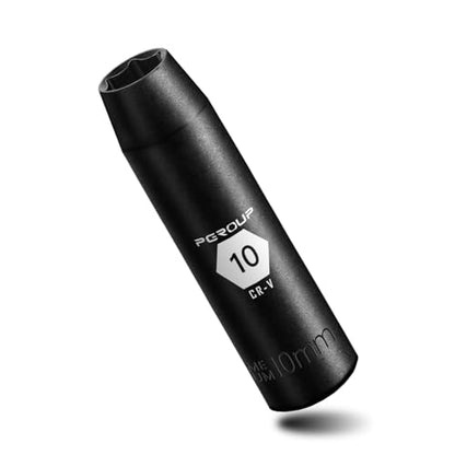 3/8” Drive Deep Impact Socket, Metric(10mm socket), 6-Point, Cr-V Steel With Black Manganese Phosphate Coating - size: 10 mm