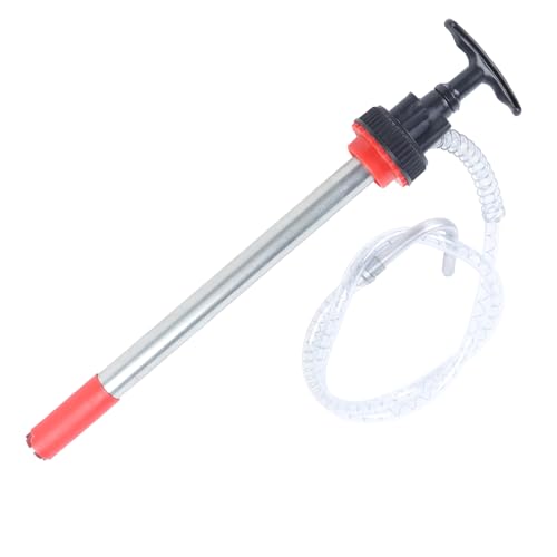 Manual Push Oil Pump Transfer Pump, 5 Gallon Bucket Pump with 47" Long X 5/8”Diameter Clear Vinyl Hose