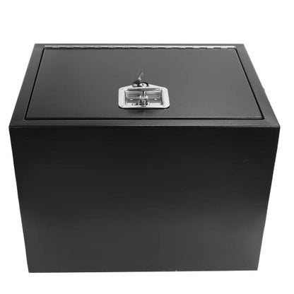 BLACKHORSE-RACING Steel Truck Tool Box,Underbody Heavy Duty Trailer Tongue Truck Box with T-Handle Lock Pick Up Truck Tool Box Storage Organizer - Black24 X18 X18 - size: 24" x 18" x 18"