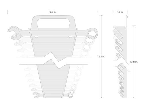 TEKTON Combination Wrench Set with Holder, 14-Piece (6-19 mm) | WCB92201 - size: 14-pc. (6-19 mm), style: Holder