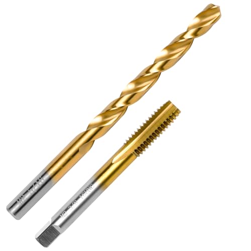 3/8"-16 UNC Tap and 5/16" Drill Bit for Metal, M2 HSS Drill and Tap Set | Combination of Drill and Tap Kit for Metal - size: 3/8"-16 UNC Tap - 5/16" Drill