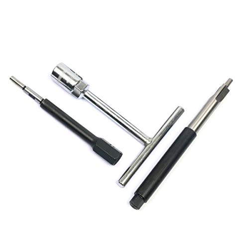 8milelake 17Pcs Diesel Injector Seat Cutter Cleaner Universal Injector Re-Face Reamer Tool Set
